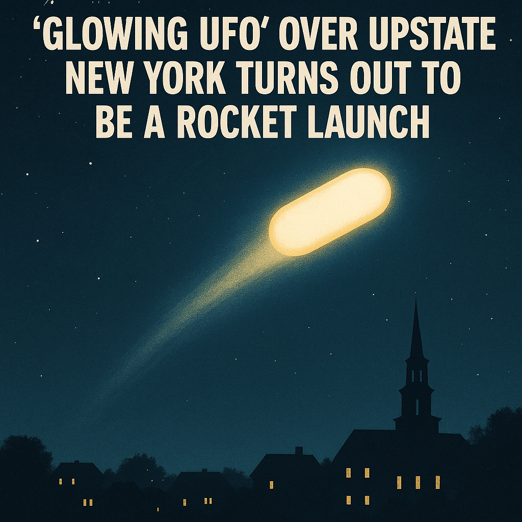 Glowing “UFO” Over Upstate New York Turns Out to Be a Rocket Launch
